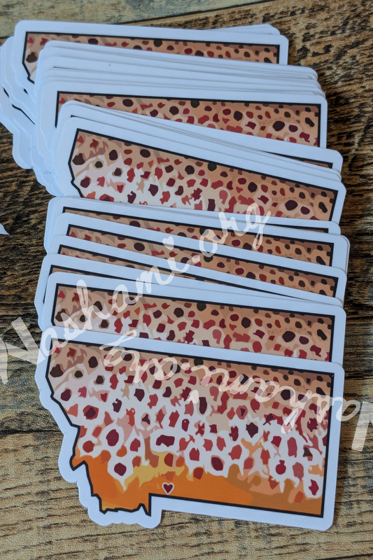 Montana Brown Trout Collection Stickers with Matte Finish