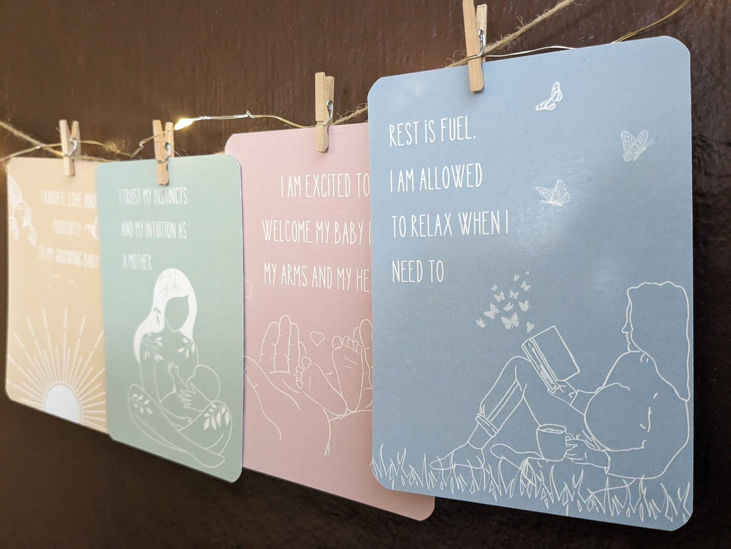 Pregnancy Affirmation Cards I With Add On Stand