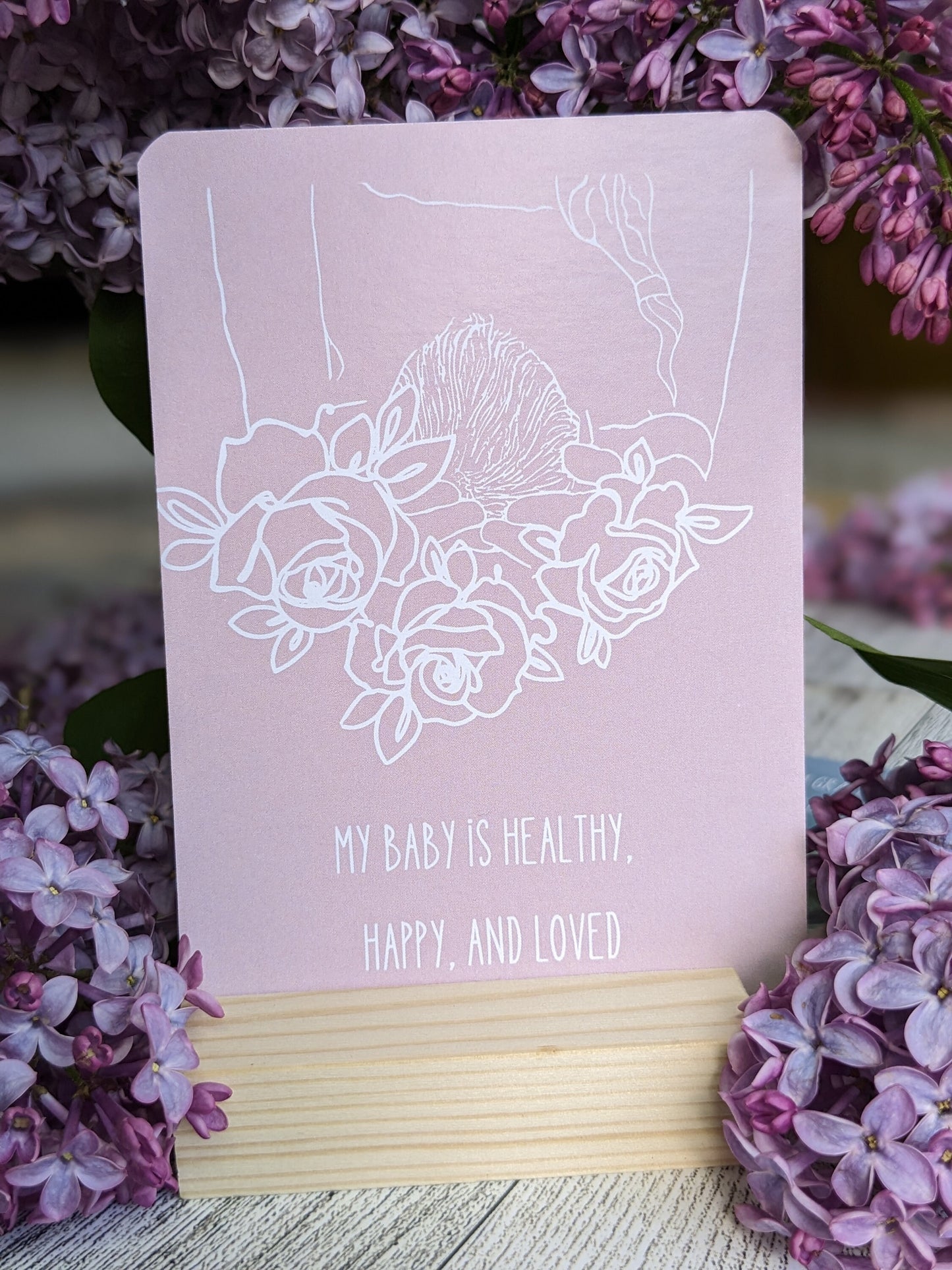 Pregnancy Affirmation Cards I With Add On Stand