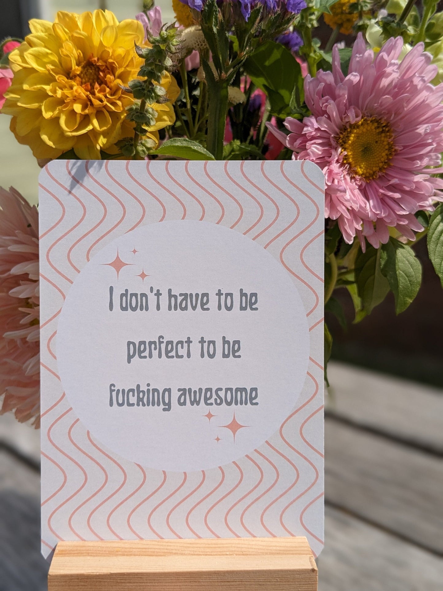 Swear Affirmation Cards With Add On Stand