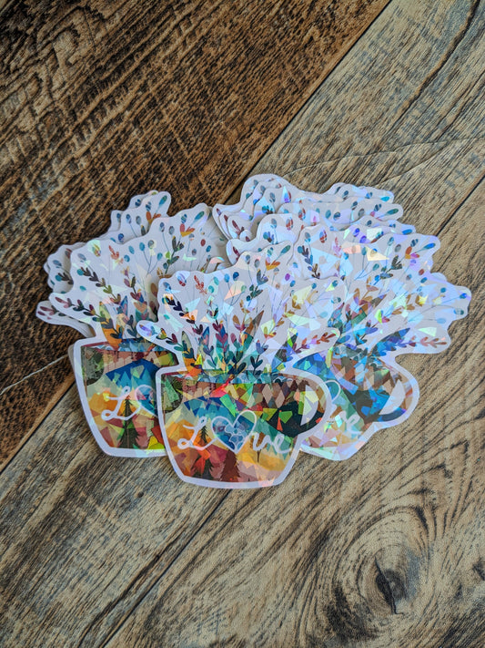 Love sticker Holographic sticker